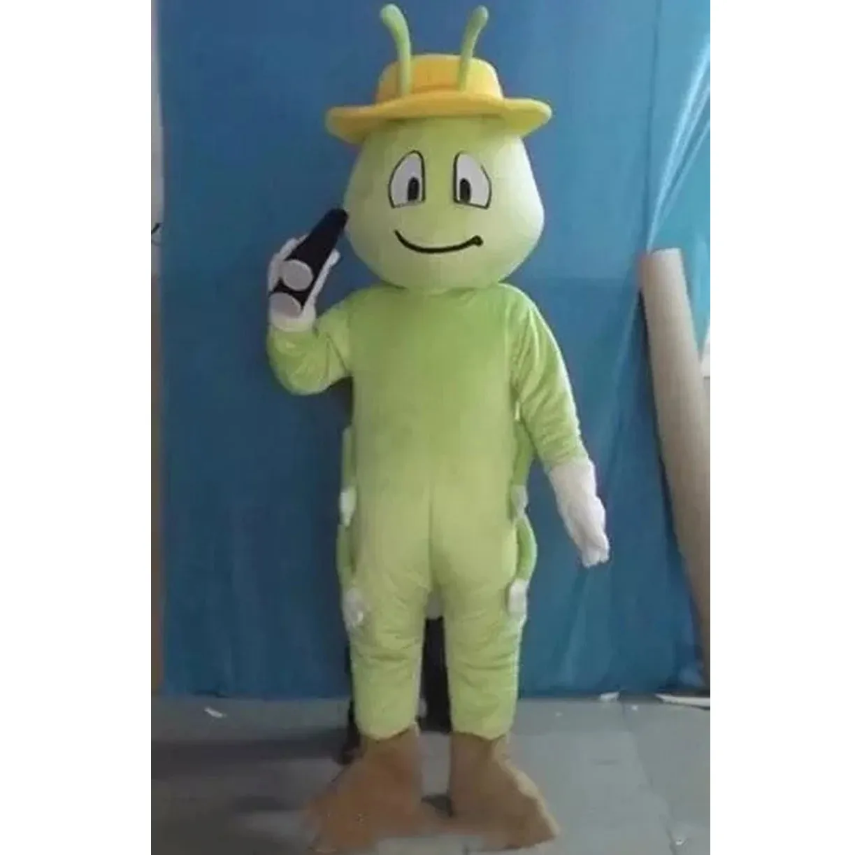 Halloween grön insekt maskot kostym högkvalitativ tecknad anime tema tecken vuxna storlek jul karneval födelsedagsfest utomhus outfit