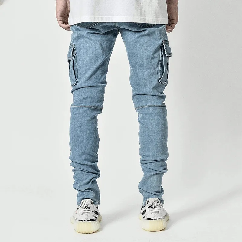 Slim Fit Mens Denim Jeans With Side Pockets Skinny Mens Skinny