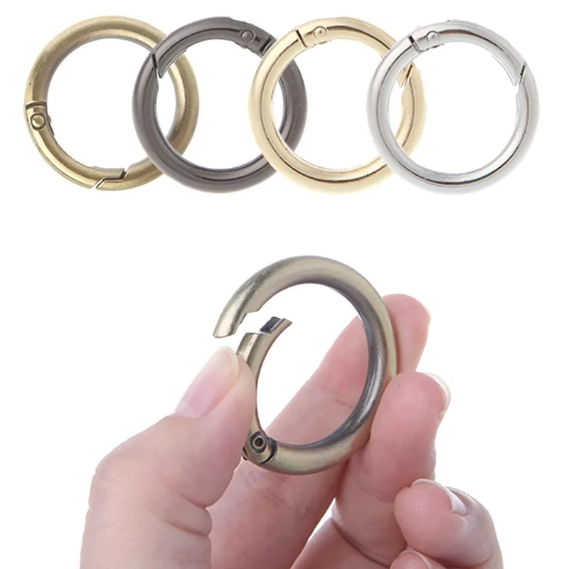 5pcs DIY Keyring Hook Bag Buckle 핸드백 지갑 용 라운드 링 원 스프링 스냅