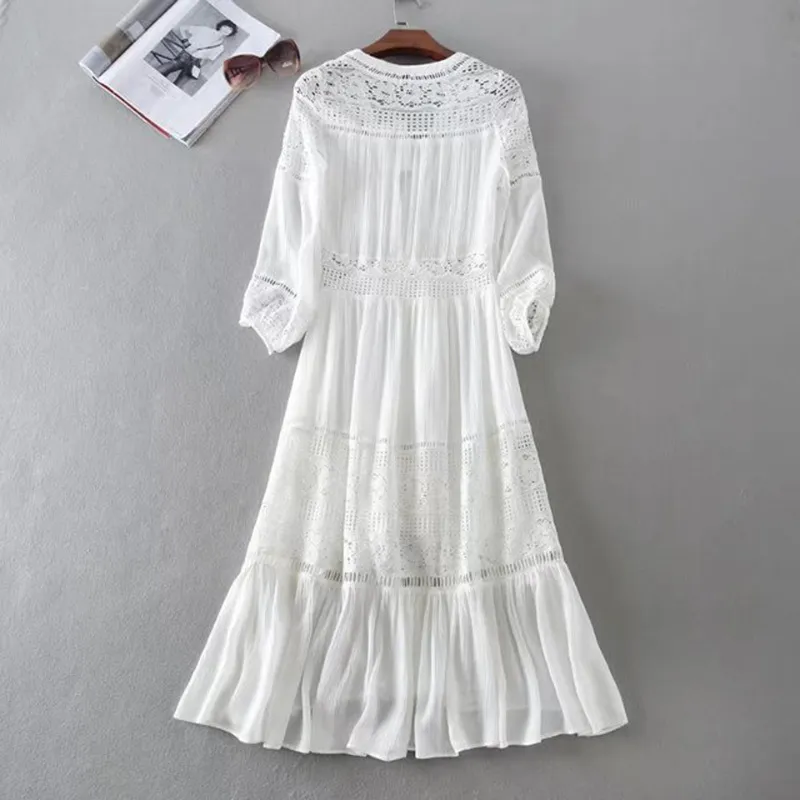 flowy white cotton dress DENIM SMOCKED CAMI MAXI DRESS CHAMBRAY / EXTRA SMALL