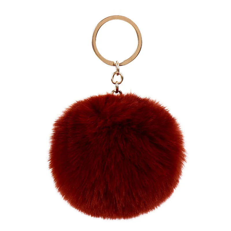 2022 Nouvelle mode bagages porte-clés Party Favor imitation Rex fourrures de lapin boule porte-clés fausse fourrure pendentif dames ornements de bagages