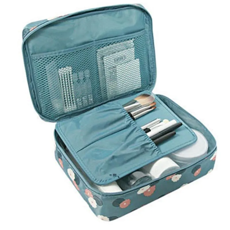NEW24 ألوان النساء أدوات الزينة حقيبة أكياس التجميل أكياس أكسفورد ماكياج حقيبة السيدات السفر الغسيل bolso الجمال حالة المنظم تخزين الحقيبة RR1503