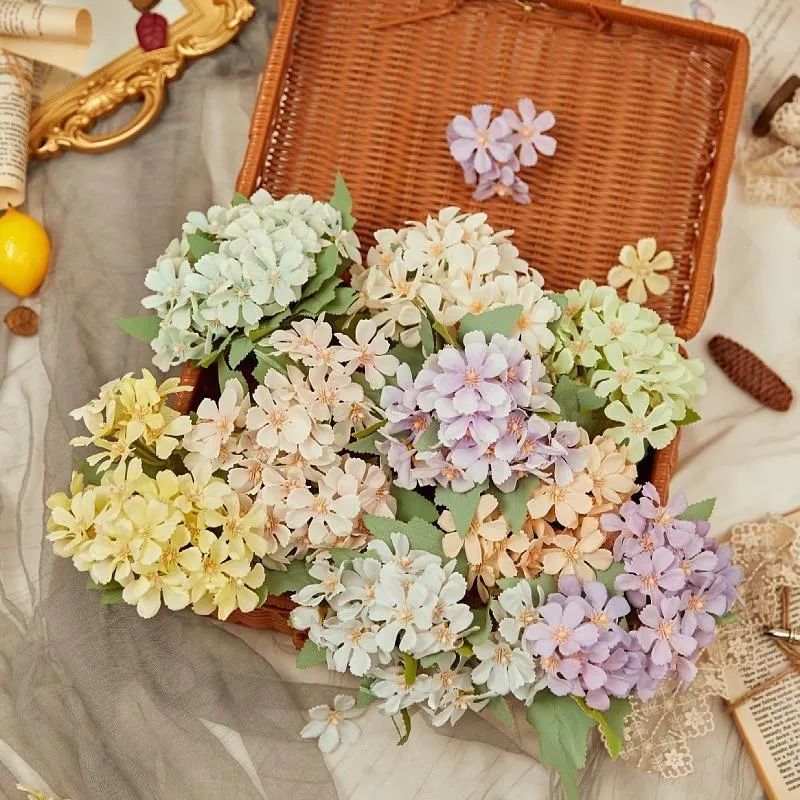 Decorative Flowers & Wreaths Artificial Daisy Silk Bridal Flower Bouquet Christmas Home Outdoor Party Wedding Year Decoration Valentine's Da