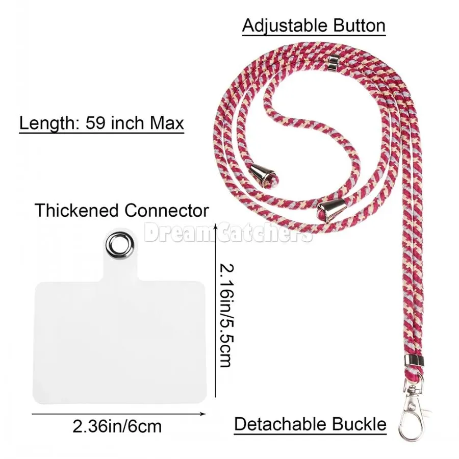 Cordino Per Telefono A Tracolla Con Strass – Lunghezza 50 Cm, Regolabile, Catena Metallica Con Glitter, Accessorio Moda Per Donna, 6 Colori - 5