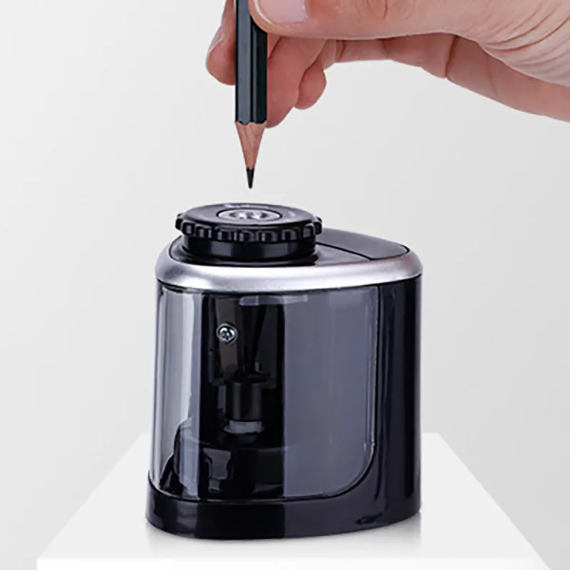 Electric Pencil Sharpener Creative Student Automatic Pencils Sharpeners is Light Time-saving Battery Type WH0279