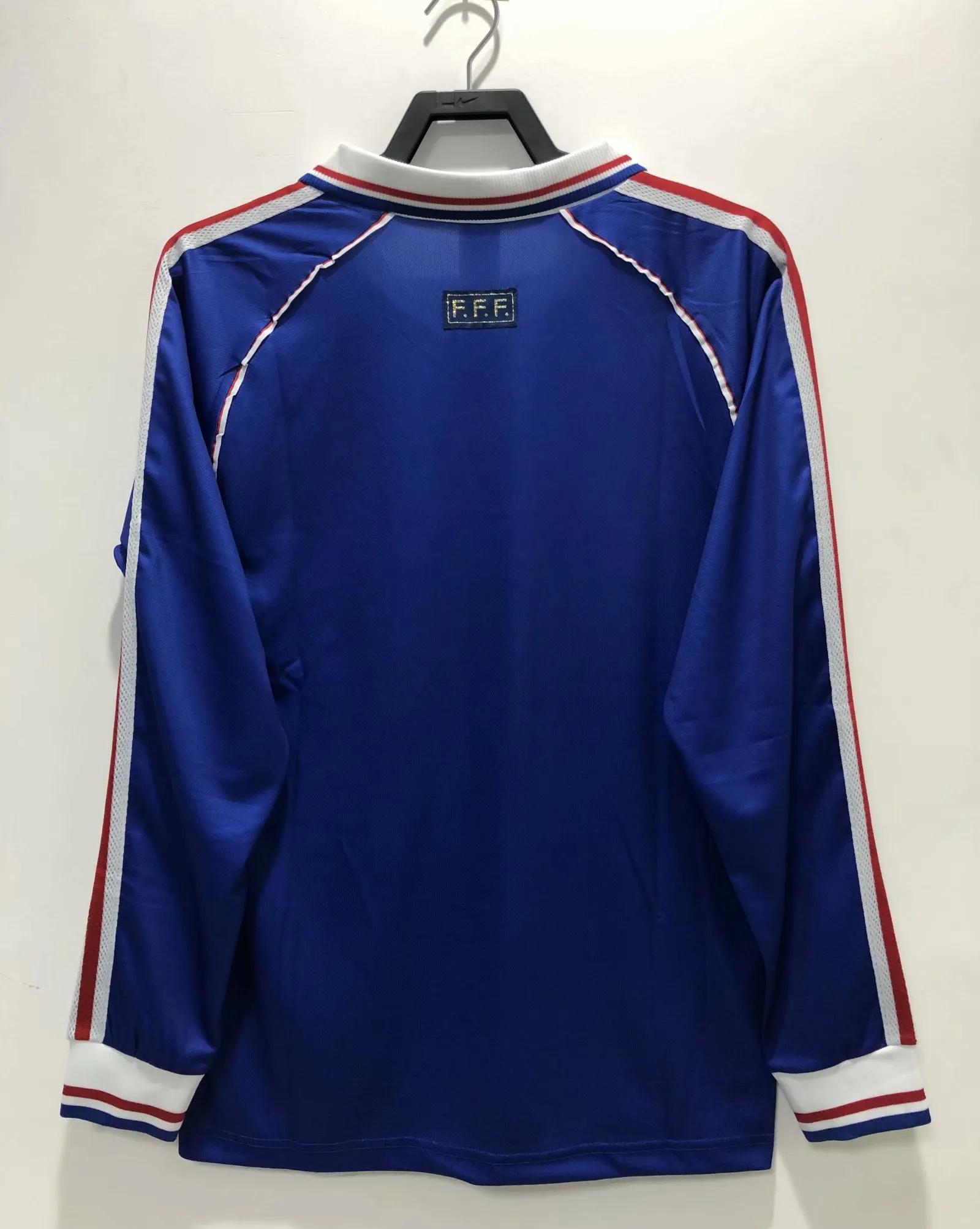 98 homens Zidane Soccer Jersey Retro Trezeguet Manga Longa Platini Adulto 1998 Vintage T-shirt