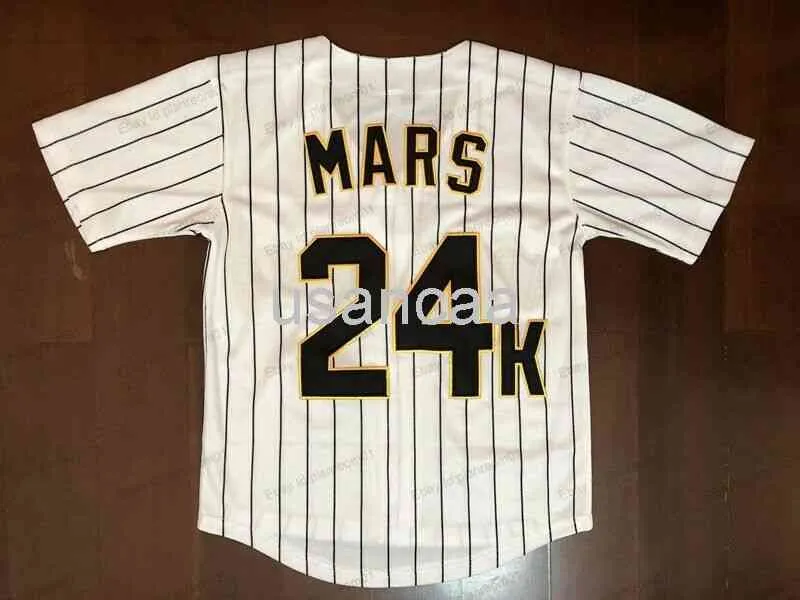 Men Women kids Bruno Mars #24K Hooligans Baseball Jersey Stitched White Professional Custom Jerseys XS-5XL 6XL