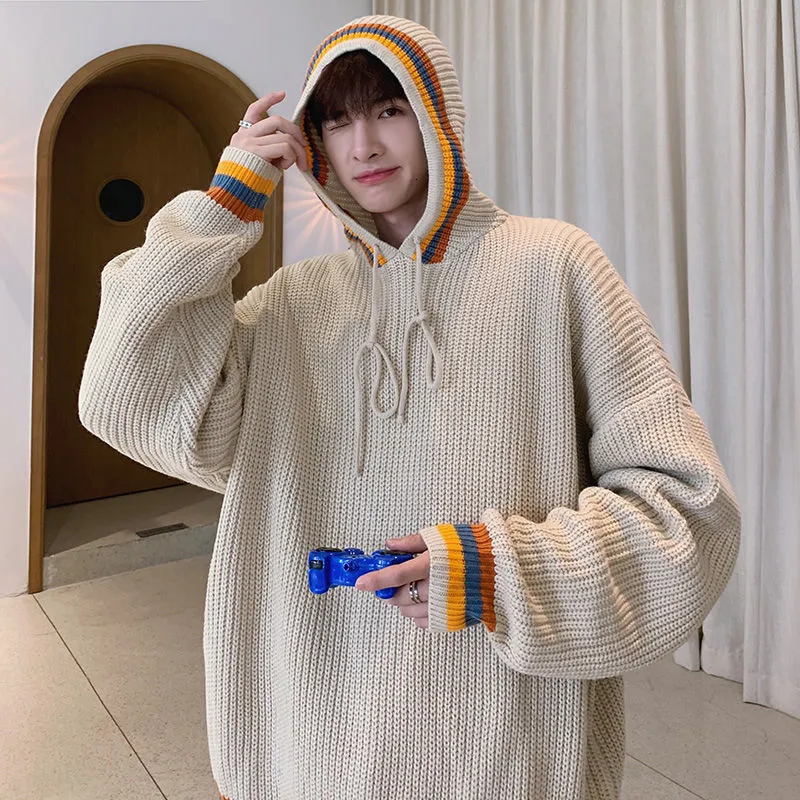 Long baggy knitted hoodie 2025