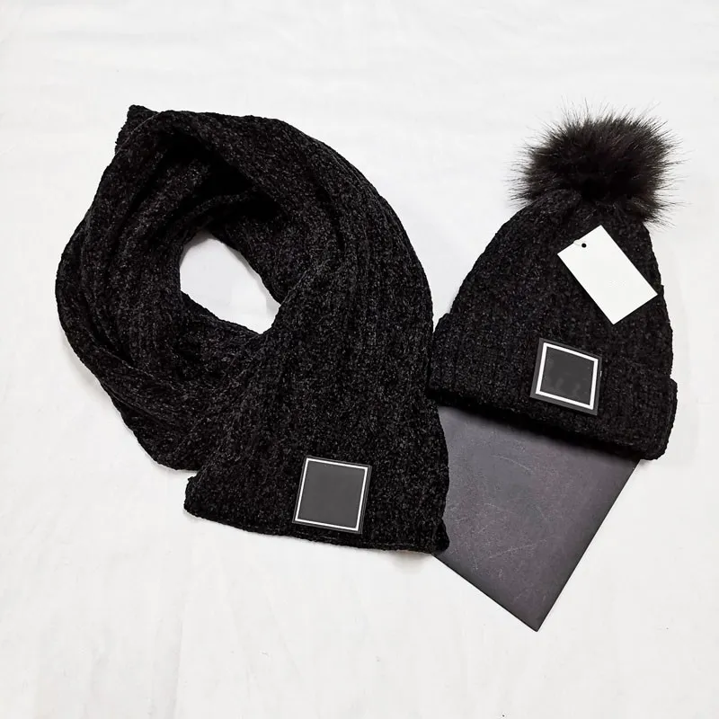 Vinter 2021 stickad hatt och halsduk inställd för att hålla varm lämplig för skidresor måste med enkla 100% bomullsmultifärg valfritt222p