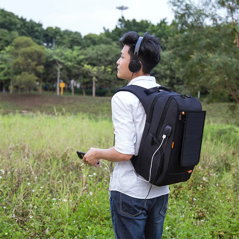 Mochilas De Viaje Con Panel Solar Para Exteriores Mochila