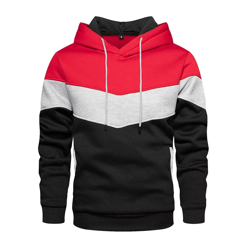 2021 men`s designer color matching hoodie fashion trend S-2XL