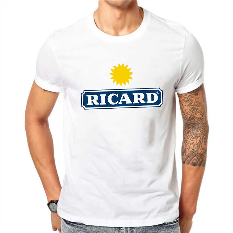 Herr t-shirt ricard kvinnor t-shirt mode t-shirt överdimensionerade t-shirts 2021 sommar bomull mujer tee korta ärmar manliga kläder x0621