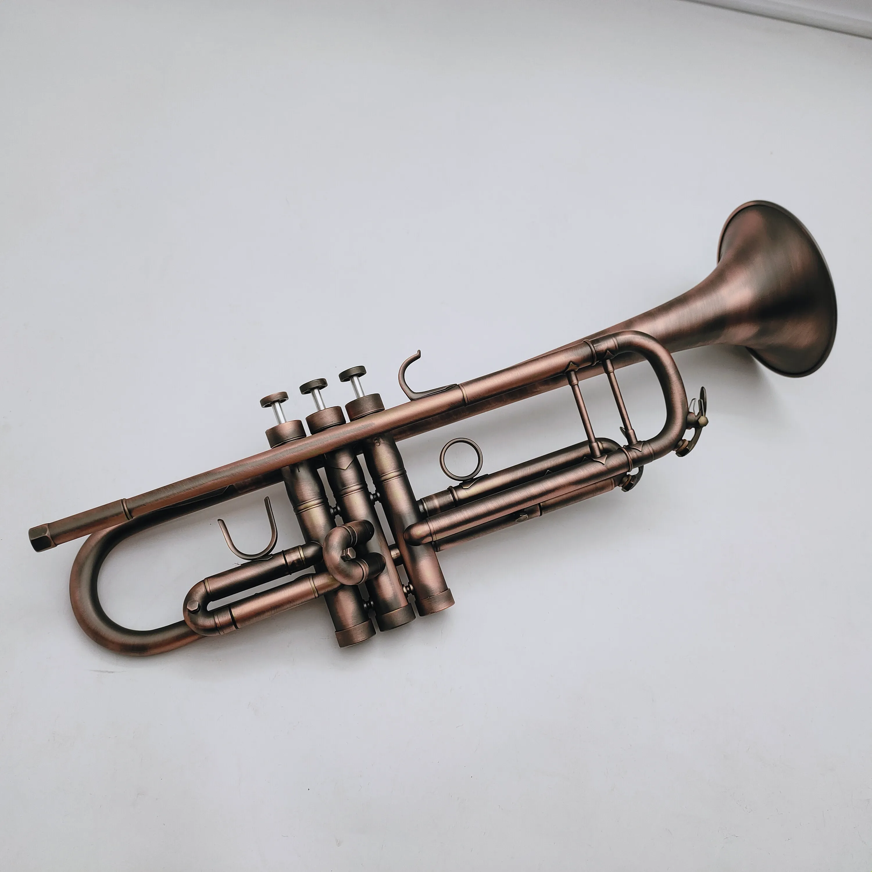 Brass Instrument Bb Tune Trumpet Antique Copper Plated Professional Brand MARGEWATE With Case Mouthpiece Golves Accessories