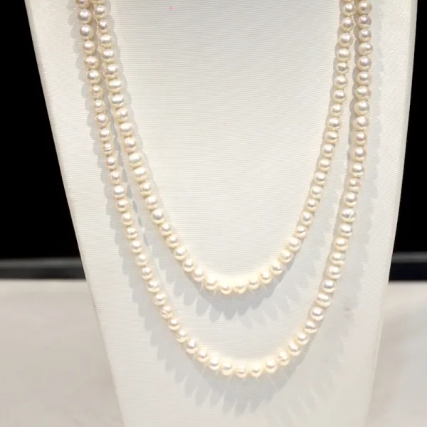 !!! charming white Natural freshwater potato pearl long necklace for fashion women