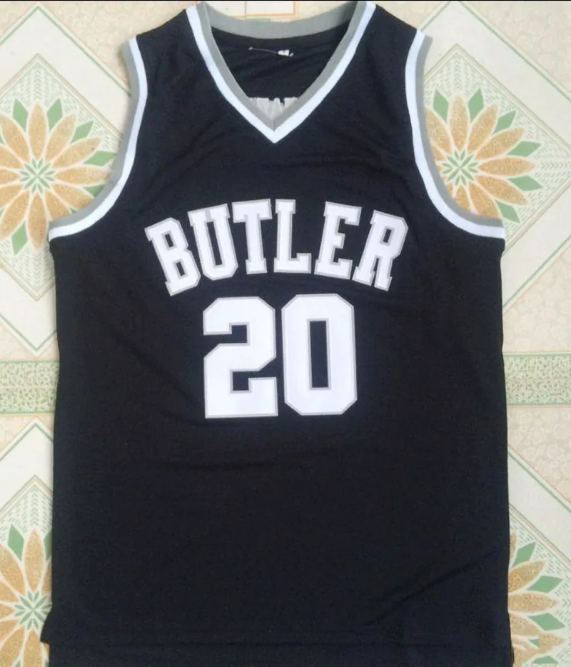 groothandel Butler Bulldogs #20 Gordon Hayward College Basketball Shirts Vintage Black Stitched University Jerssys Topkwaliteit