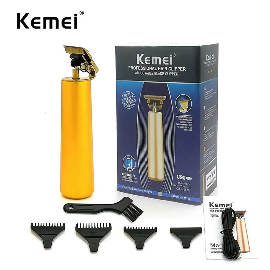 Kemei KM-1978B Tondeuse électrique Cup-à-cheveux Tondeuse à barbe professionnelle rechargeable sans fil Wholea33A57
