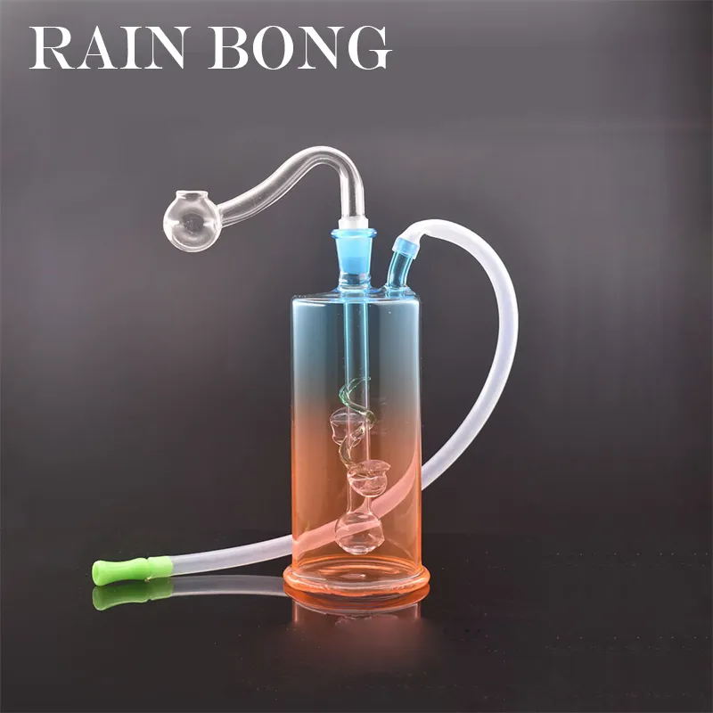 Mini Iceblue Стеклянная Стекло Горелка Bong Кальян Водопроводные трубы с толстыми Pyrex Heady Recycler DAB Буровые бонги для курения с 10 мм Стеклянный масло