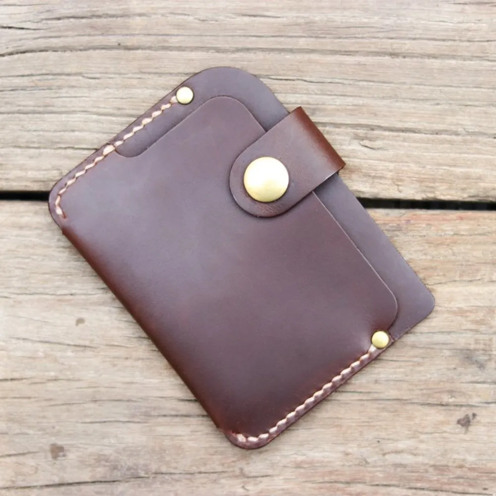 Portfele Oryginalne Unisex Moda Hight Quality Leather Luxury Handmade Posiadacze Karty Mężczyźni ID Rękaw Kobiety Case