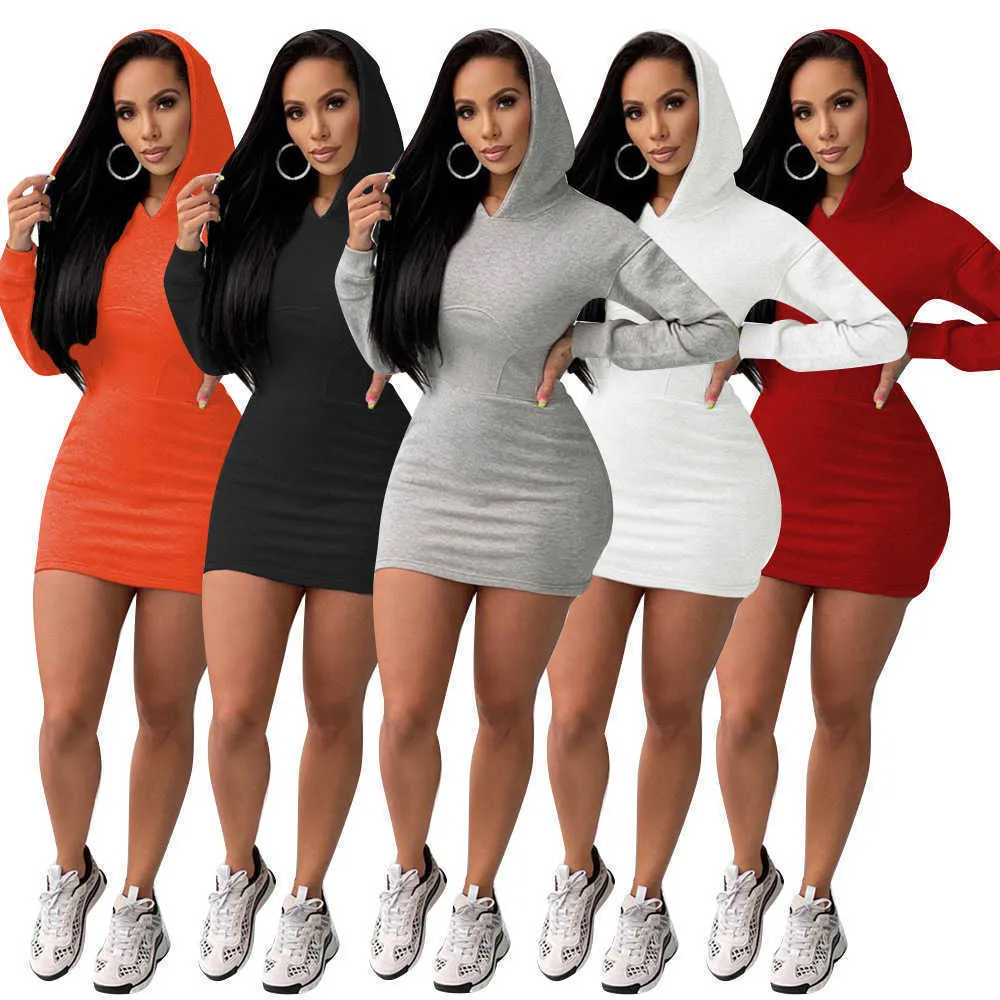 Designers Women Clothes dress 2021 fashion solid color sweater fabric sexy clothing ladies