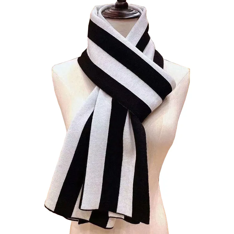 Man winter cashmere scarf high-end soft thick design wool Pashmina shawl Scarves stripes plaid neckerchief fashion men's and women's wraps 30*170cm