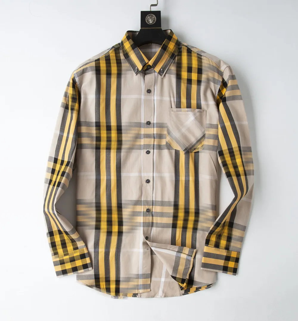 2022 Erkek Gömlek Lüks Tasarımcı Moda Trend Giymek Uzun Kollu Iş Rahat Marka Bahar Zayıflama M-3XL # 11