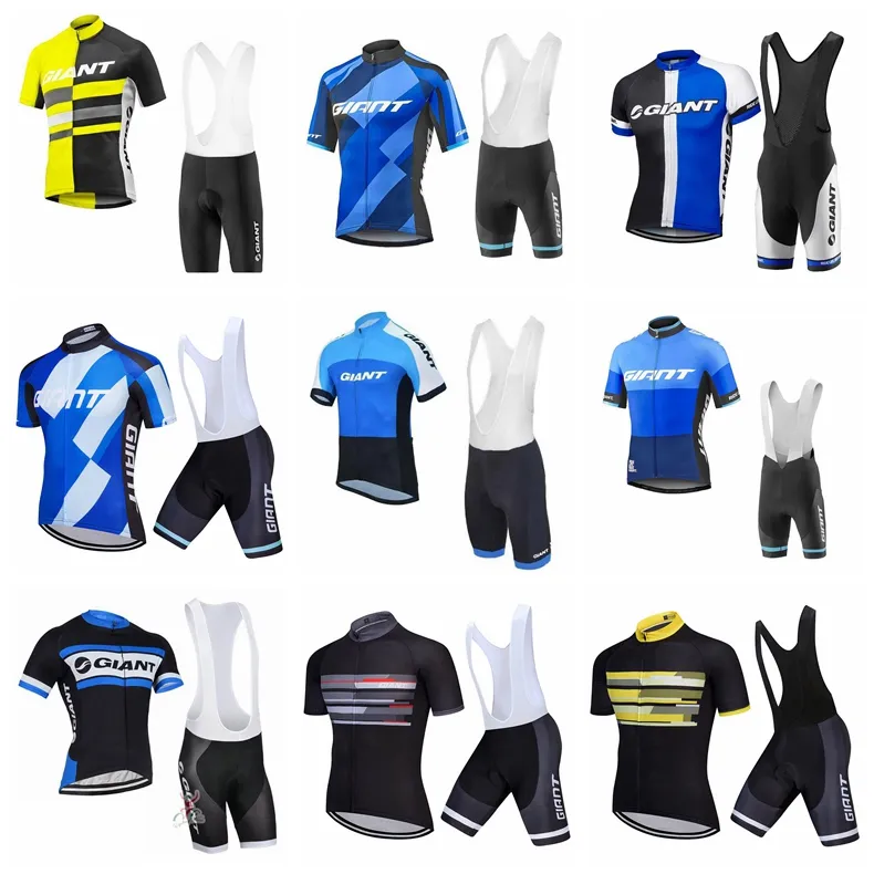 Giant Custom Made Cycling Mouwloze Jersey Vest Bib Shorts Sets Mannen Ademend Winddicht Outdoor Sport Jersey S58017