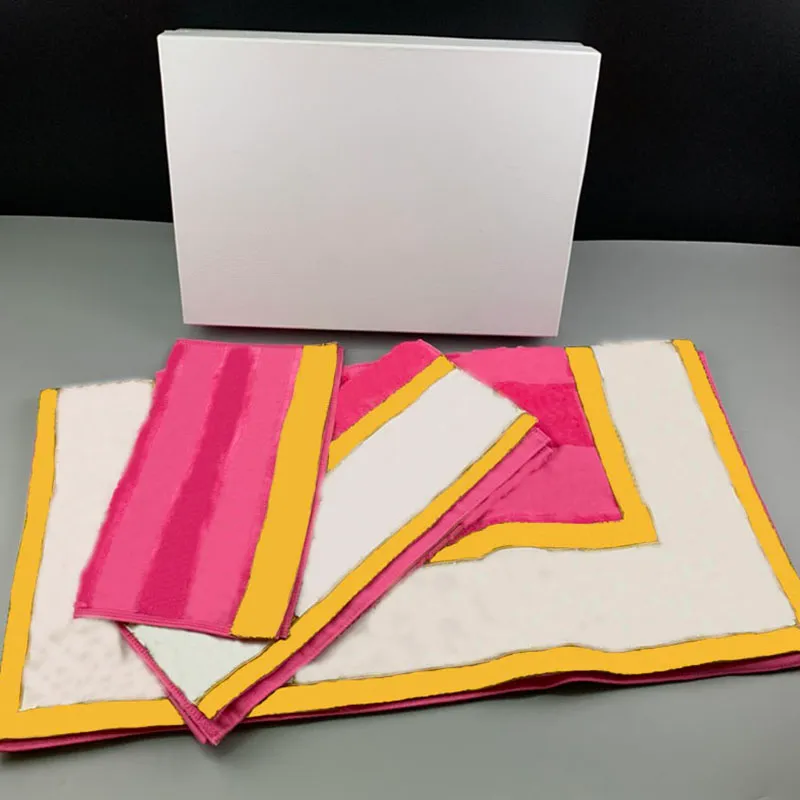 5 Farben Desgienr Rechteck Handtuch Fashion gedrucktes Paar Badetücher dreiteils Set Baumwolltücher für Erwachsene