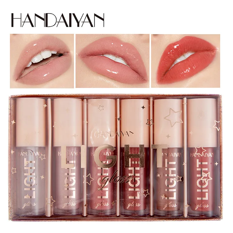 6Colors/Sets lip gloss Fashion Liquid Lipstick Lipgloss Set Natural Moisturizer Waterproof Velvet Lips Glosses Gift Box lipsticks