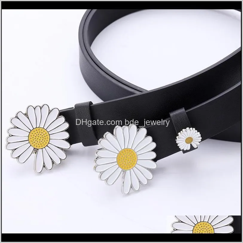 new net red flower decoration belt female student fashion dress jeans women`s thin belt