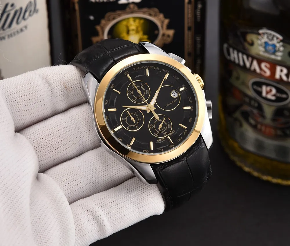 Mężczyźni Oryginalne 44 mm luksusowy zespół Zegarek Tourbillon Automatyczne zegarki mechaniczne Modne skórzane zegarek Prezenty biznesowe Relogio Masculino Tis