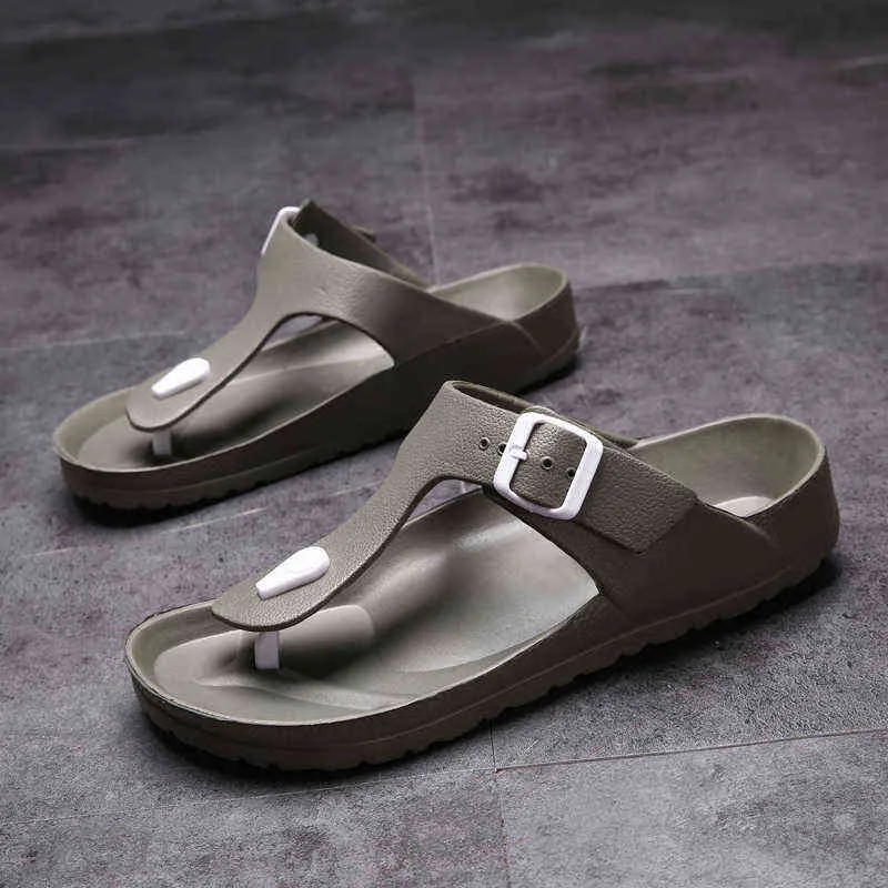 Coslony hommes tongs été plage sandales anti-dérapant mâle pantoufles Zapatos Hombre chaussures traverses chaussures hommes pantoufle semelle en caoutchouc Y220307