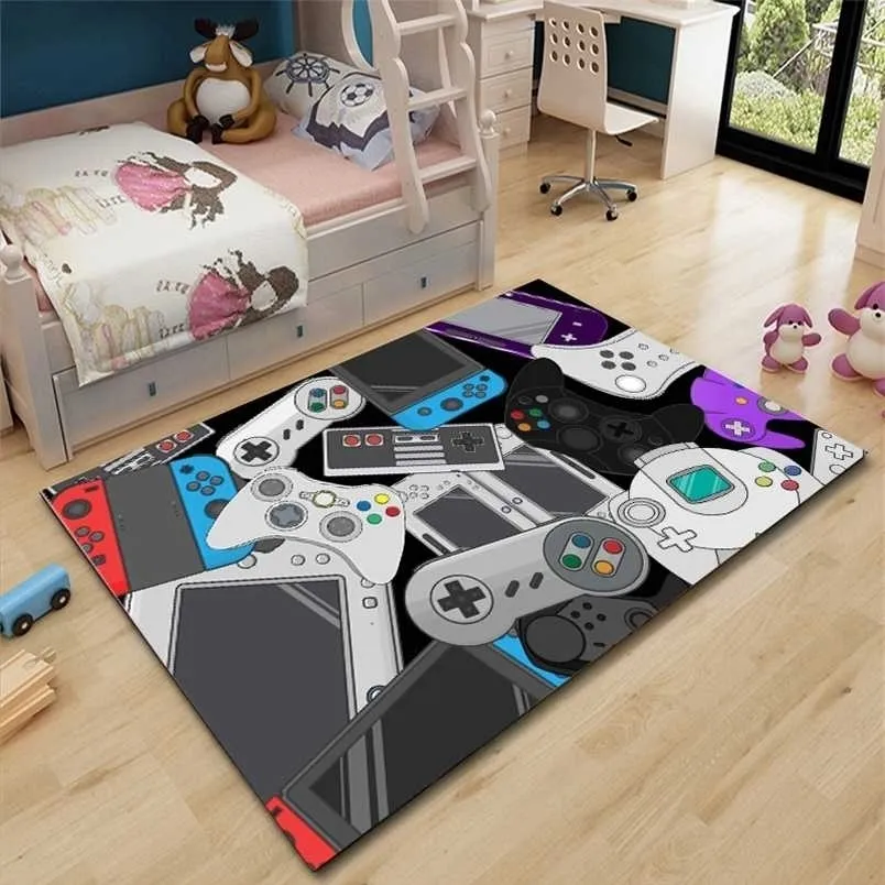 Drop Cartoon Kid Carpets Non-Slip Carpet for Living Room Study Mat Absorbent Washable Area Rugs 120x160cm Bedroom Decor 211204