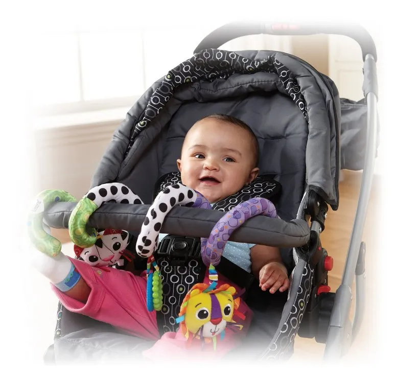 Cama de etiqueta do bebê envolve o celular A cor rótulos torno para pendurar bonecas, babys conforto brinquedos interagem entre si cultivo