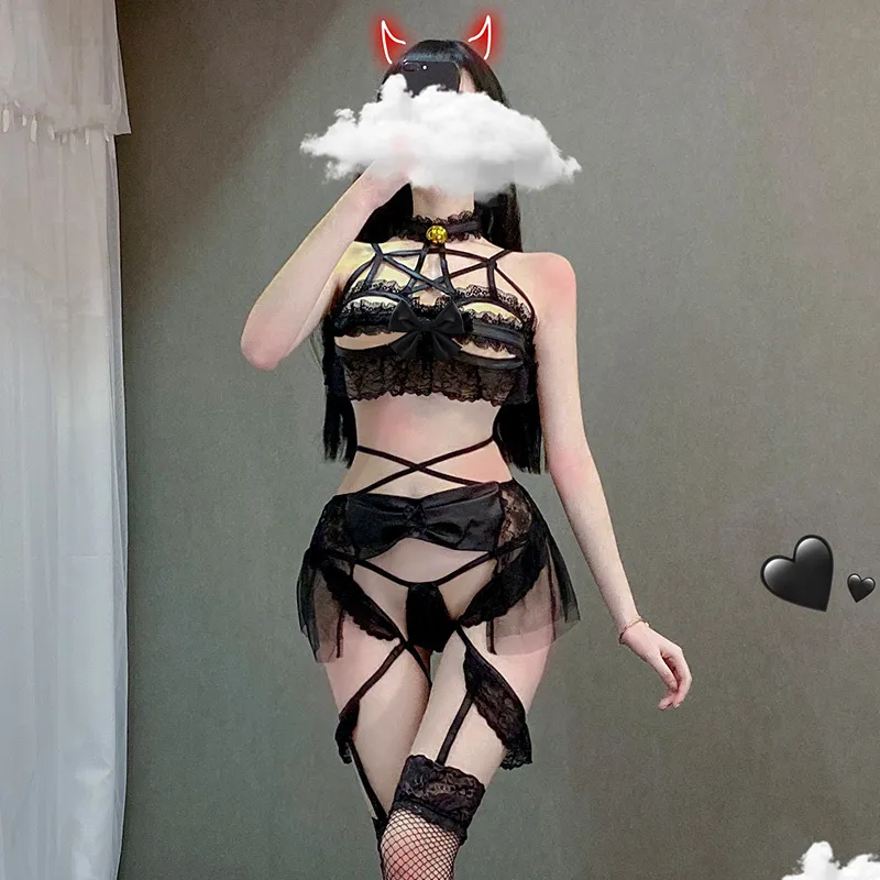 Bdsm Bandage Tied Up Sex Slave Set Lingerie Black Silk Polyester Bodysuit  Uniform Pajama Set for Women from Dhgate Sexy Set - price 29.73