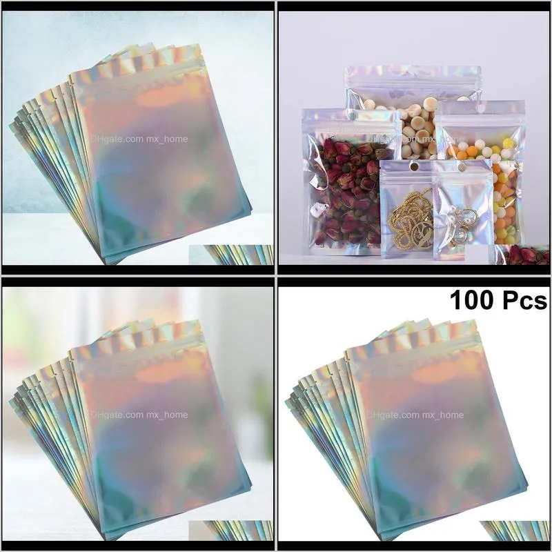 100pcs jewelry packing bag stylish bag flashing plastic plastic jewelry packing bags dream color for hom