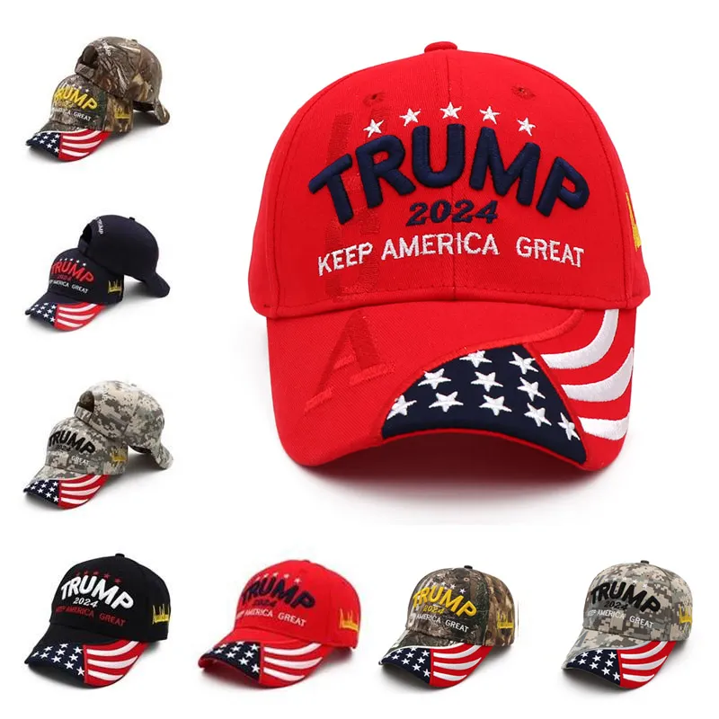 Trump Hat 2024 U.s Presidential Val Cap Baseball Caps Justerbar Speed ​​Rebound Cotton Sports Hats