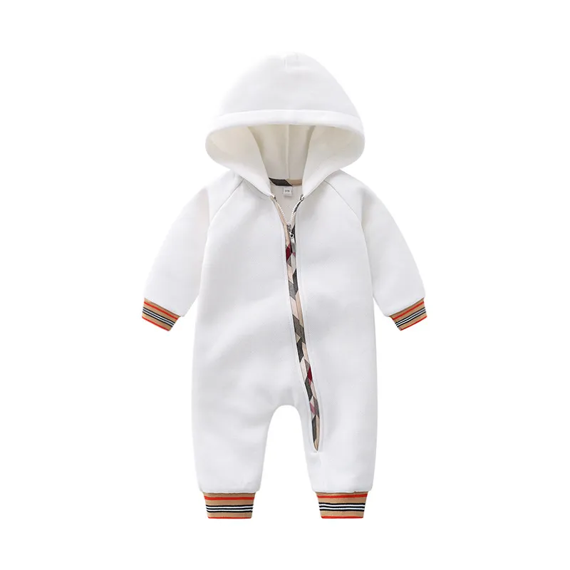 幼児の男の子のジャンプスーツキッズロンパーズ子供服の秋の服セット0-2歳のベルベットを追加して暖かいクロールスーツを保つ