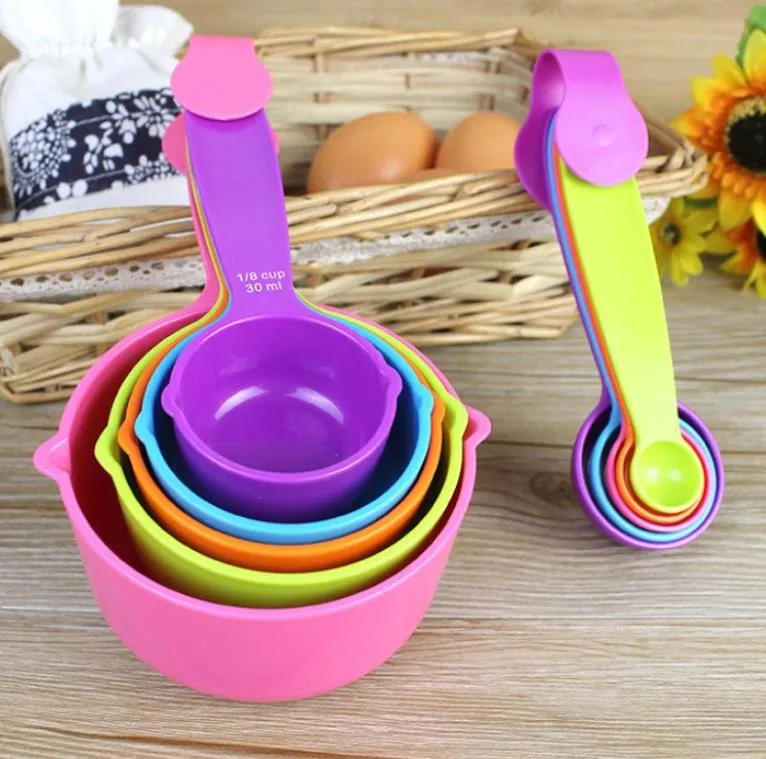 Kitchen, Dining Bar Home & Garden Drop Delivery 2021 Set Plastic Useful Cooking Baking Spoon Cup Kitchen Measuring Tools