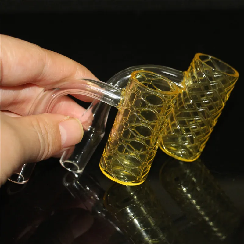Ongles de banger de quartz 22 mm fumant 10 mm 14 mm 18 mm femelle mâle 90 Bangers sans Dome Nail pour les bongs d'eau en verre tamponnets