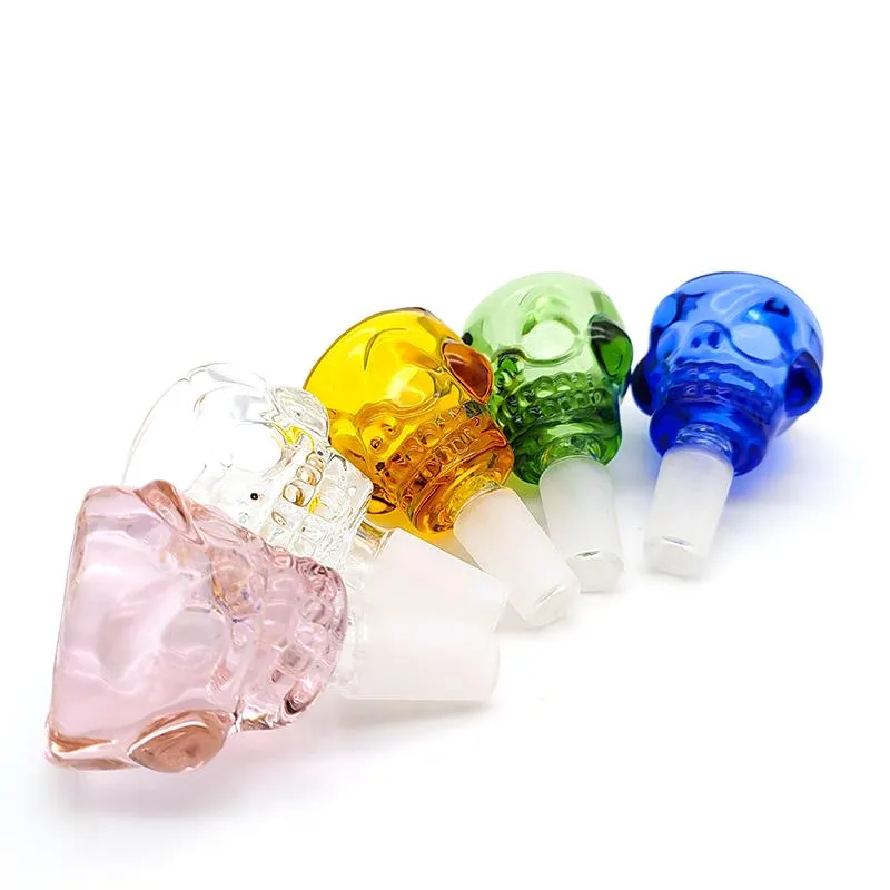 New style of skull glass smoking bowl water pipe glass bongs glass smoke tobacco bowl with FAST SHIP