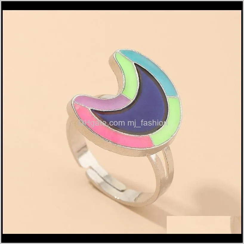 change color mood butterfly ring heart moon star emotion feeling changeable gemstone ring temperature control color rings band