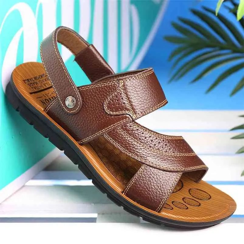Sandálias Homens Sapatos Sapatos de Verão Respirável Moda Slides Ao Ar Livre Chinelos Soft 210624