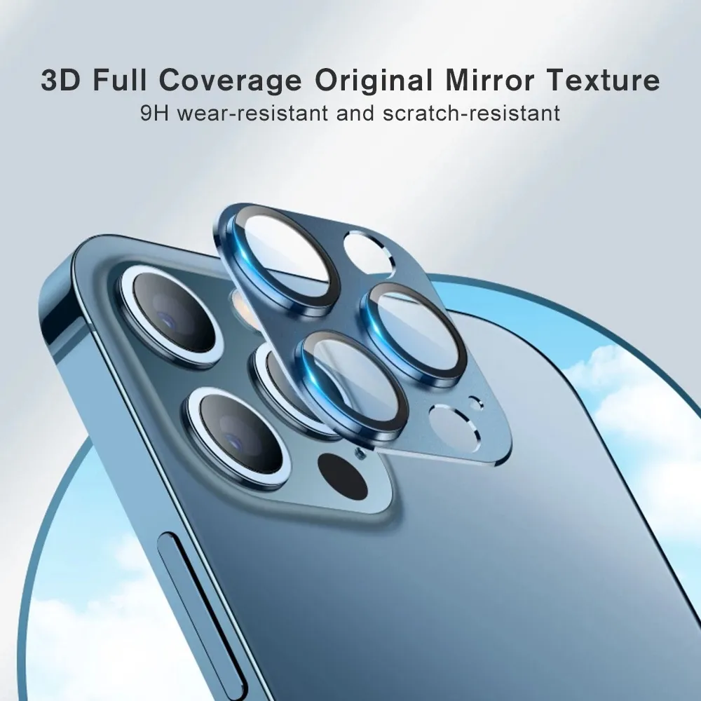 Camera Lens Volledige Beschermende Gehard Glas Metaallegering Cover Film Schermen Protector Voor iPhone 11 12 13 14 15 Pro max Mini Case