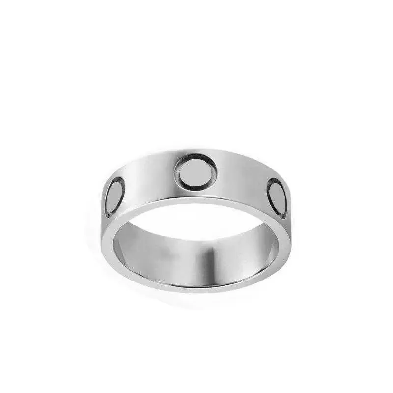 Anillos de banda diseñador anillo de compromiso joyería oro rosa plata esterlina titanio acero diamante anillos redondos personalizados para hombres mujeres adolescentes niñas parejas boda caja roja