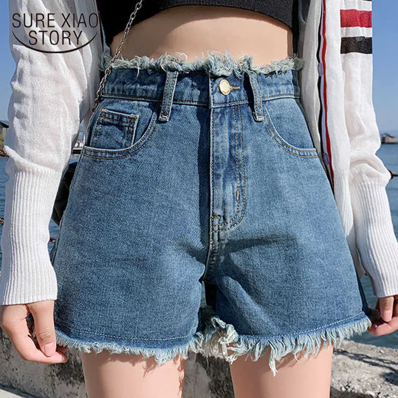 Mode d'été grande taille noir femmes Short en jean été basique Denim Shorts femmes taille haute jean pour femmes 9403 50 210527
