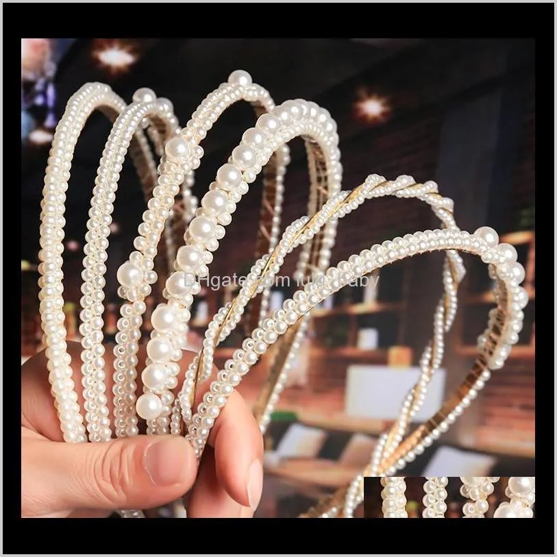 new hot korean sample design imitation pearl hair band girls hair accessories women headband wedding party bridal hair hoop