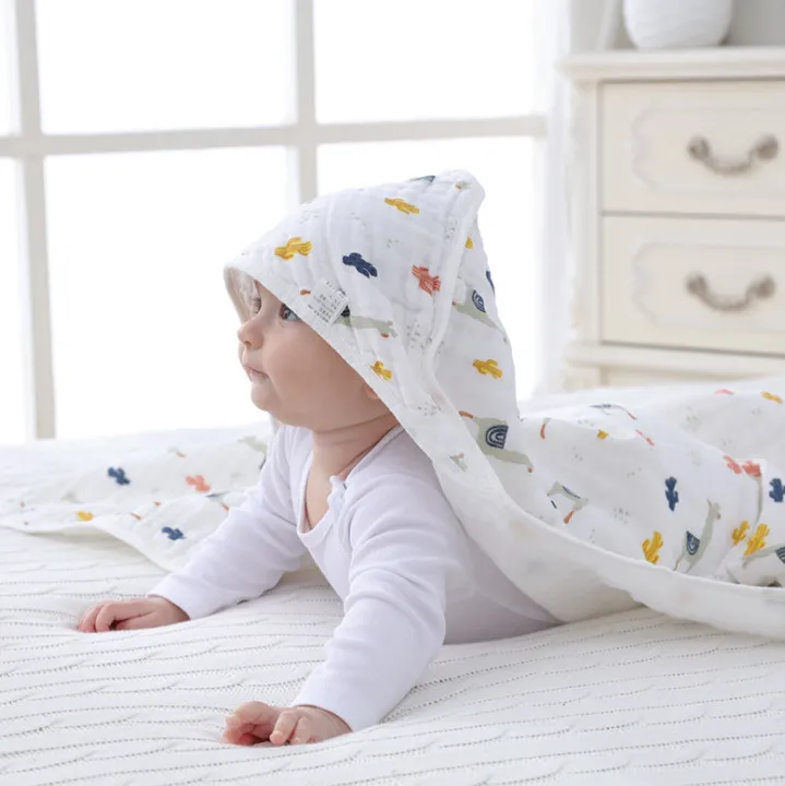 O mais recente modelo 85x85cm tamanho, bebê cobertor de algodão gazez Quilt Swaddle Envoltório, 13 estilos para escolher, suporte Logotipo personalizado