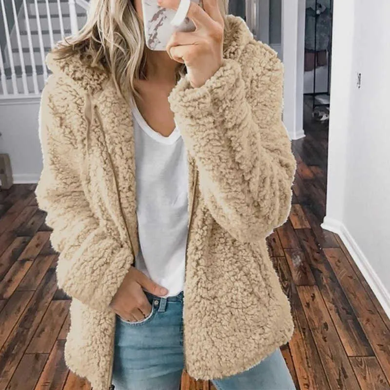 Luxurious Faux Fur Fores Women Winter Coat Veste A Fermeture Eclair Douce Pardessue En Peluche Swear Elegant Plus Taille Du 10 61 DHgate