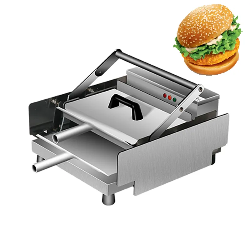 220V Hamburger Toasting Machine Burger Grill Machine Aluminium Double Layer Batch Bun Toaster Värmare