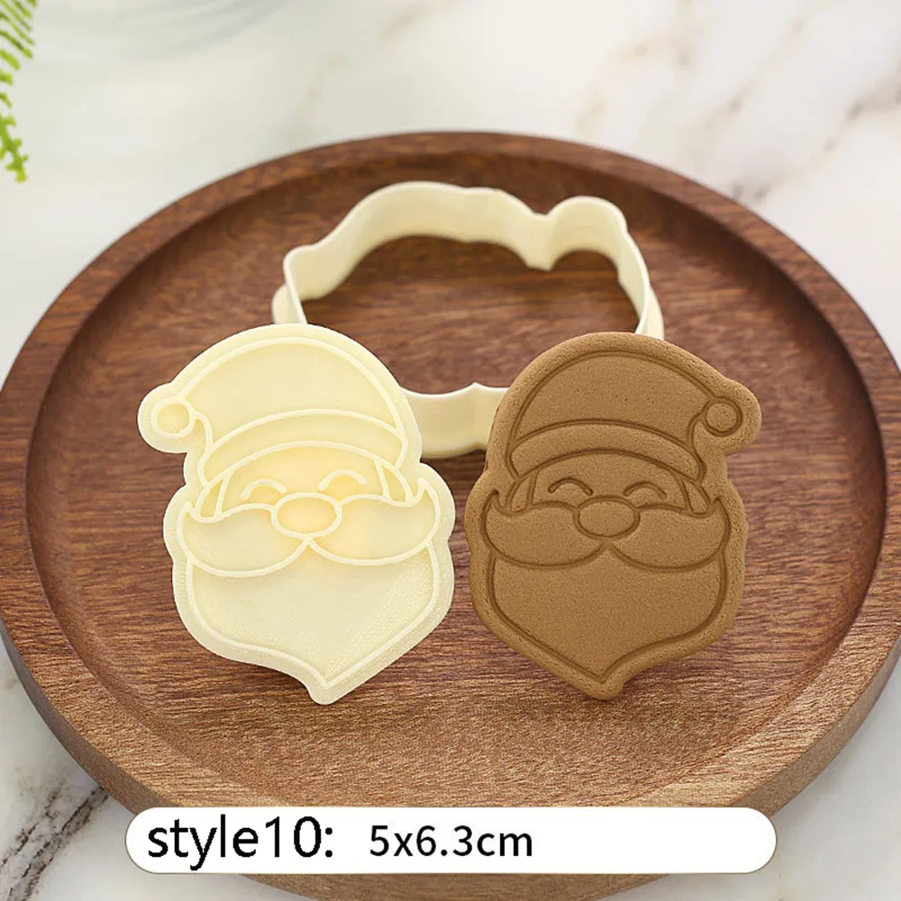 Lot De 4 Tampons En Acrylique "Joyeux Noël" Pour Fondant, Biscuits, Pâte à Sucre - Diamètre 8cm